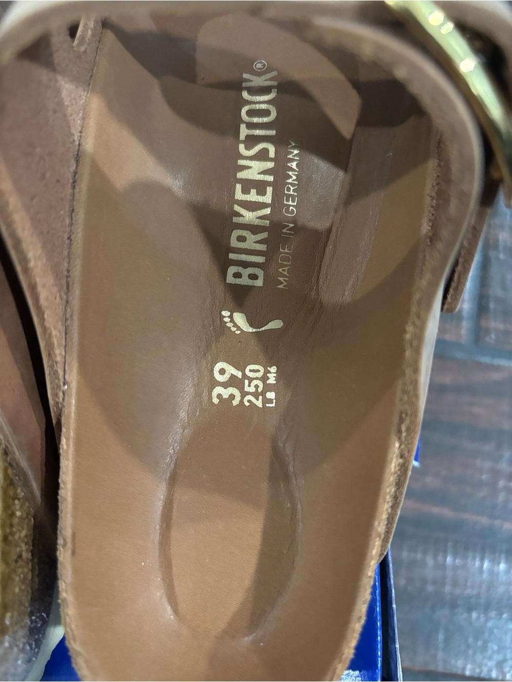Birkenstock BIG Buckle Sandals with Gold Buckles - Picture 5 of 8